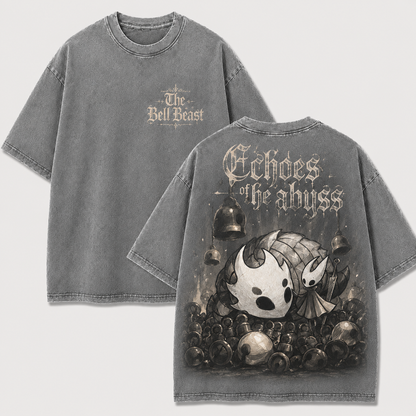 Bell Beast Skull Creature Echoes Graphic Print Oversized Tee