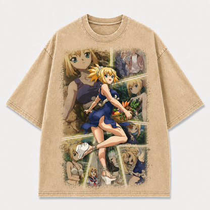 Oversized Panel Collage Portrait Graphic Tee – Print Top