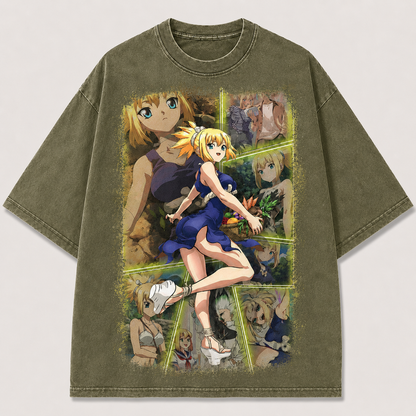 Oversized Panel Collage Portrait Graphic Tee – Print Top