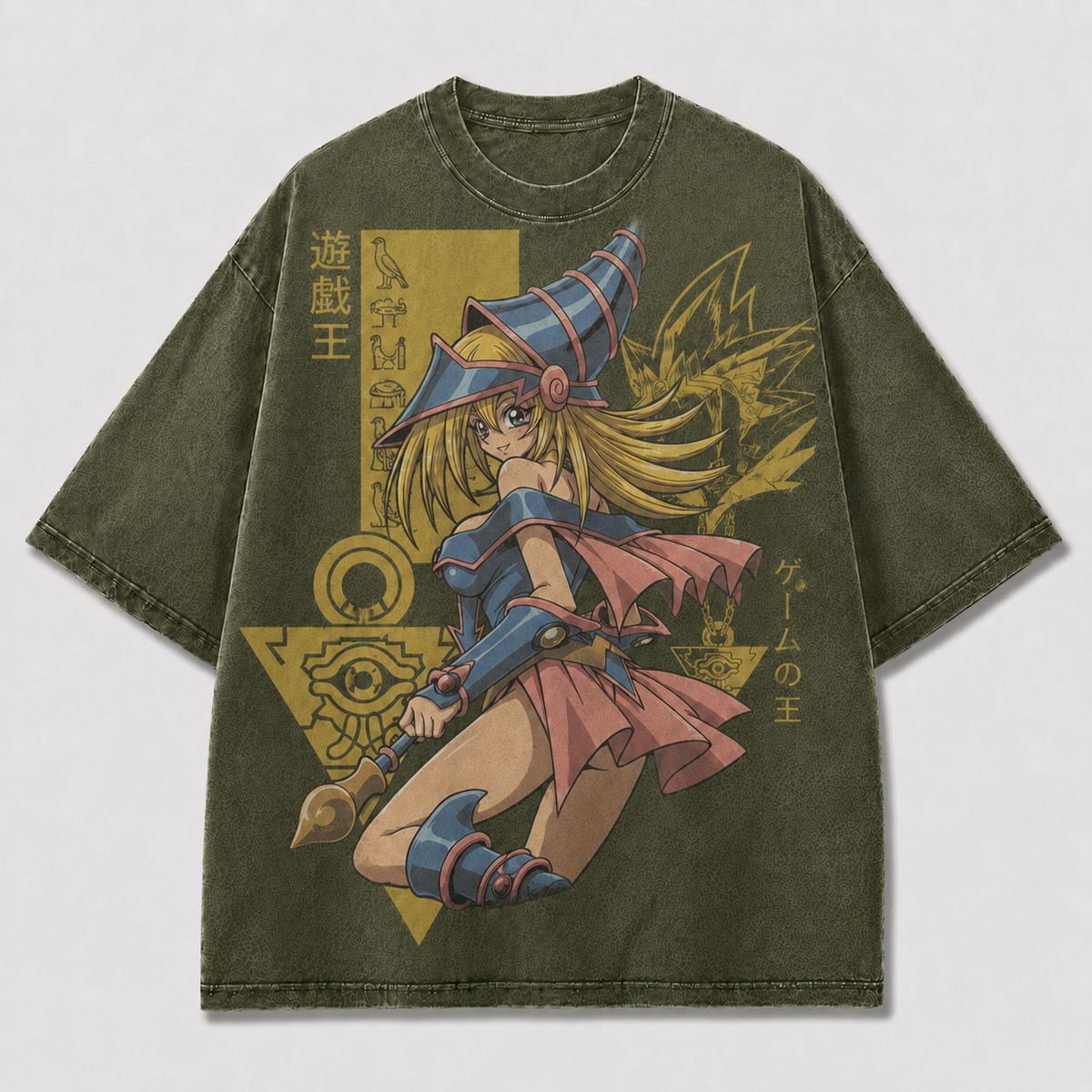 Oversized Spellcaster Heroine Graphic Tee – Symbol Print Top