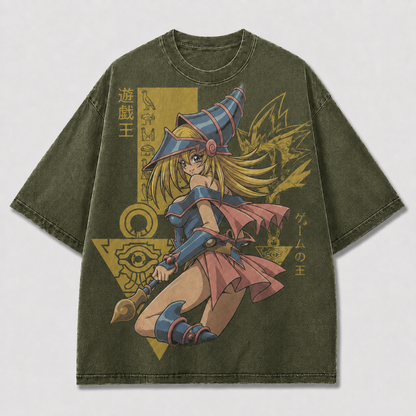 Oversized Spellcaster Heroine Graphic Tee – Symbol Print Top