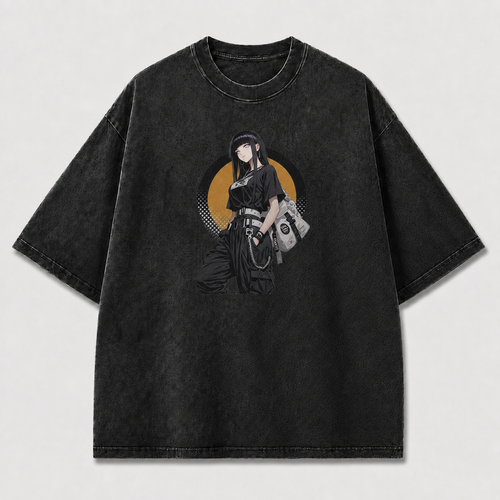 Oversized Graphic Print T-Shirt – Cargo Waifu Streetwear Tee