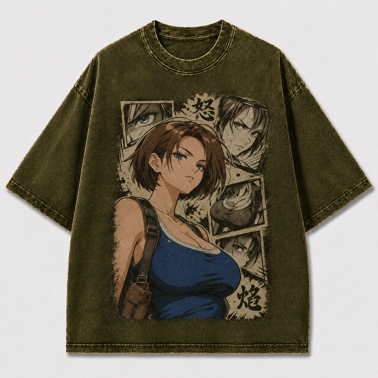 Oversized Graphic Print T-Shirt – Survivor Waifu Streetwear Tee