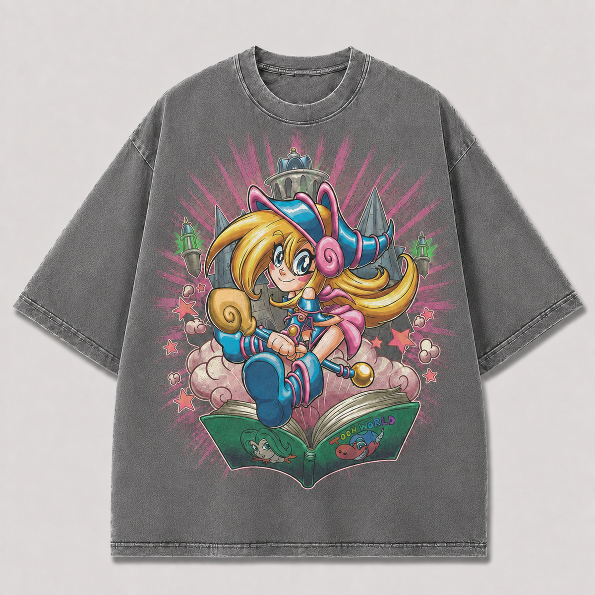 Oversized Young Enchantress Storybook Graphic Tee – Print Top