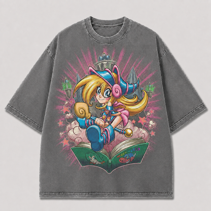 Oversized Young Enchantress Storybook Graphic Tee – Print Top