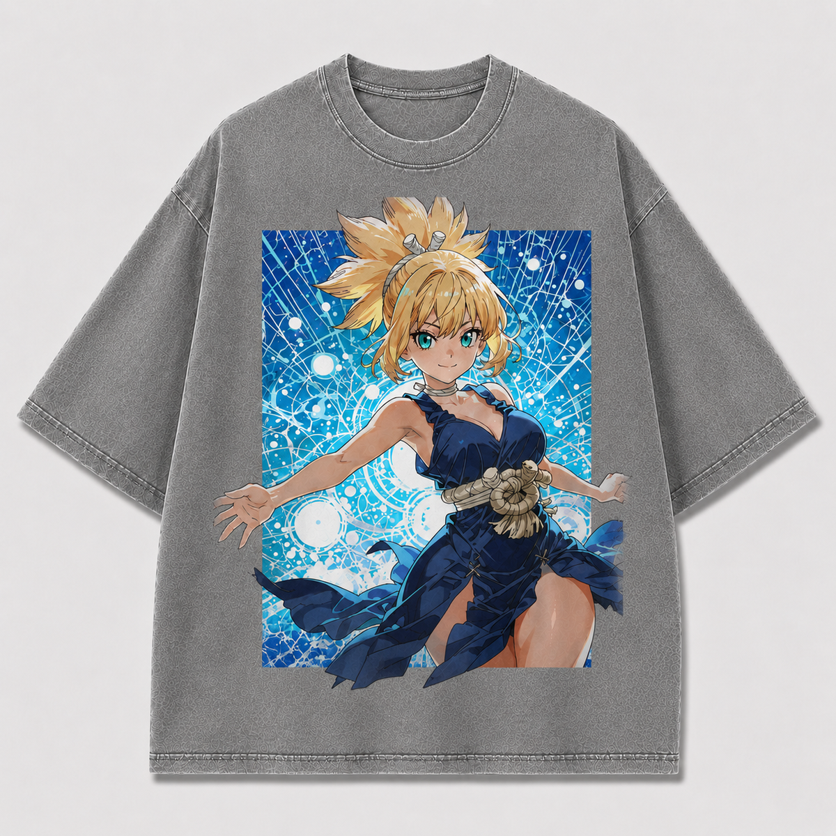 Magic Circle Spellcaster Girl Graphic Print Oversized Tee