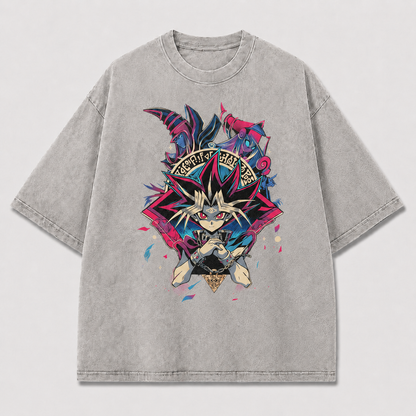 Oversized Graphic Print Tee – Vintage Faded Streetwear Top