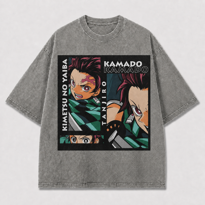 Bold and Action Collage Featuring a Determined Oversized Graphic Tee