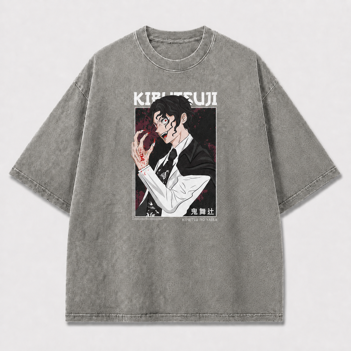 Dark-haired Supernatural Gentleman Portrait with Oversized Graphic Tee