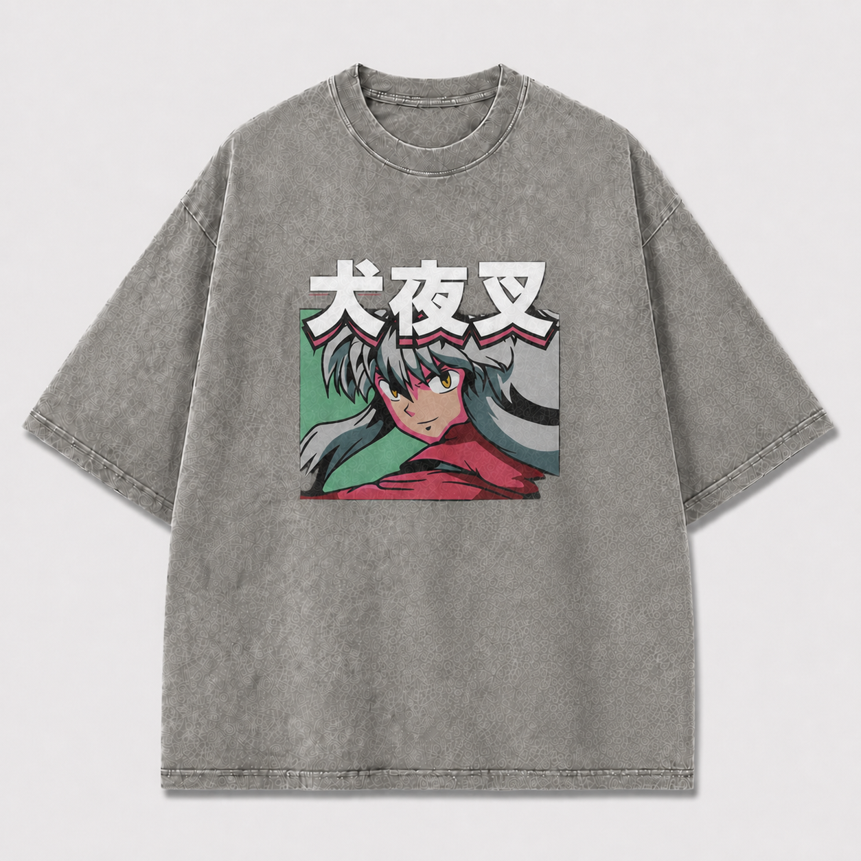 And Silver-haired Warrior Portrait with Oversized Graphic Tee