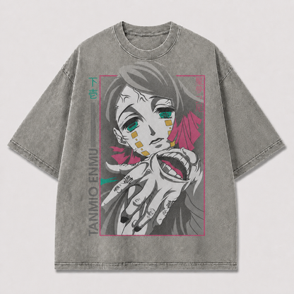 Neon Masked Portrait Graphic Tee