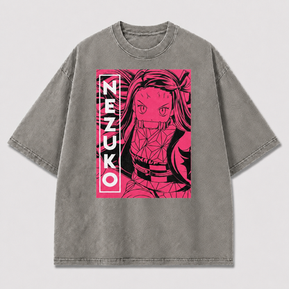 Pink Manga Heroine Portrait Tee