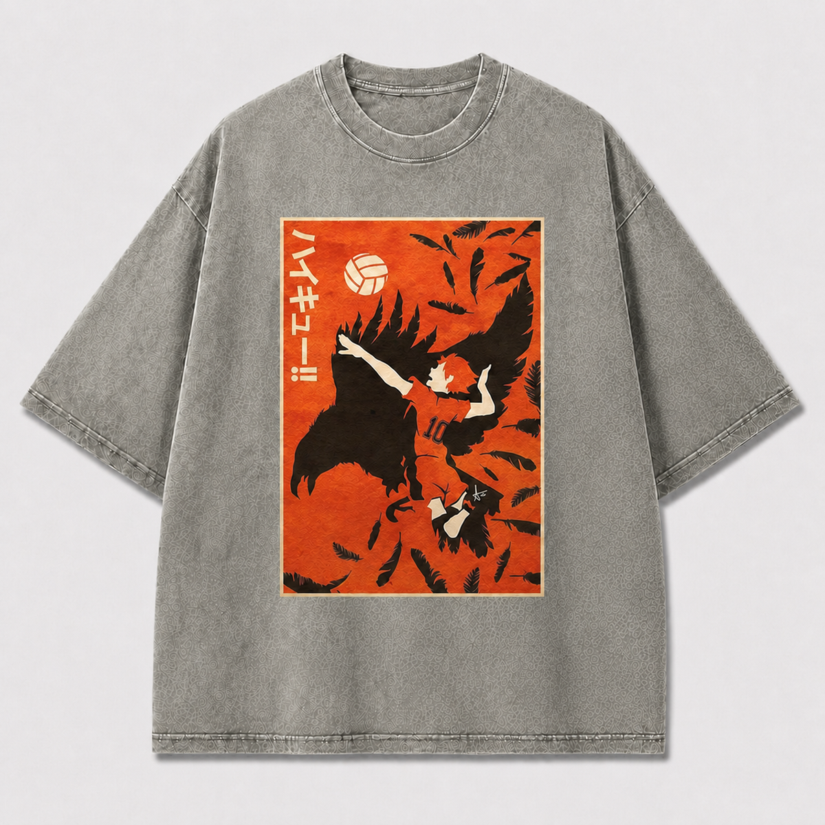 Winged Volleyball Silhouette Graphic Tee