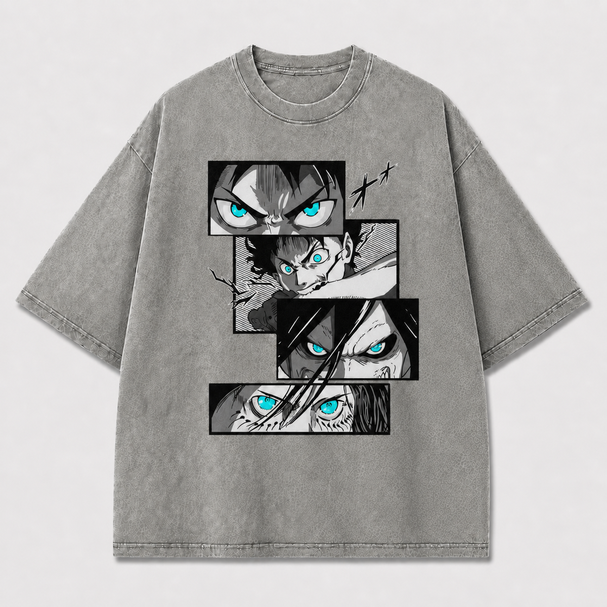 Cyan Battle Eyes Graphic Tee