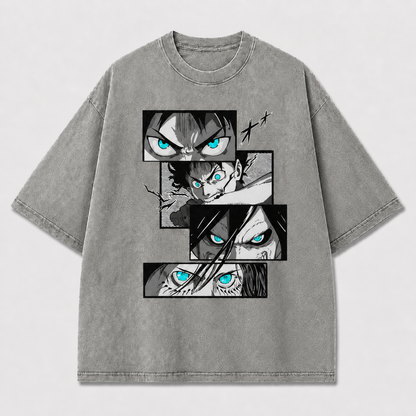 Cyan Battle Eyes Graphic Tee