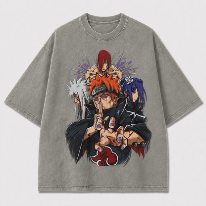 Crimson Cloud Ninja Circle Graphic Tee