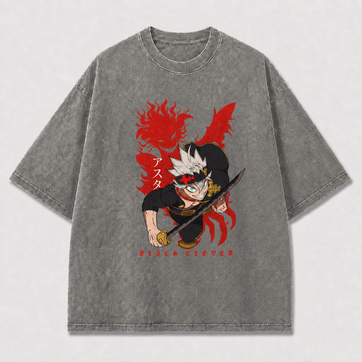 And Sword Warrior Charging Before a Large Oversized Graphic Tee