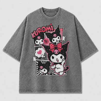 Pink Punk Cat Graphic Tee