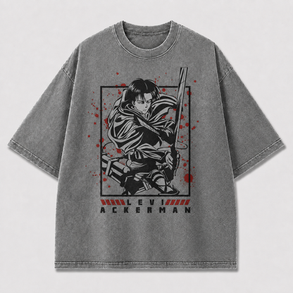 Red Splatter Swordsman Graphic Tee