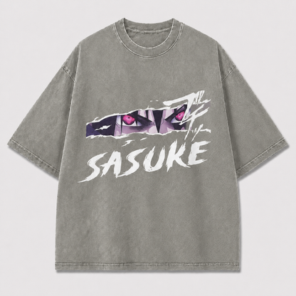 Purple Torn Eyes Graphic Tee