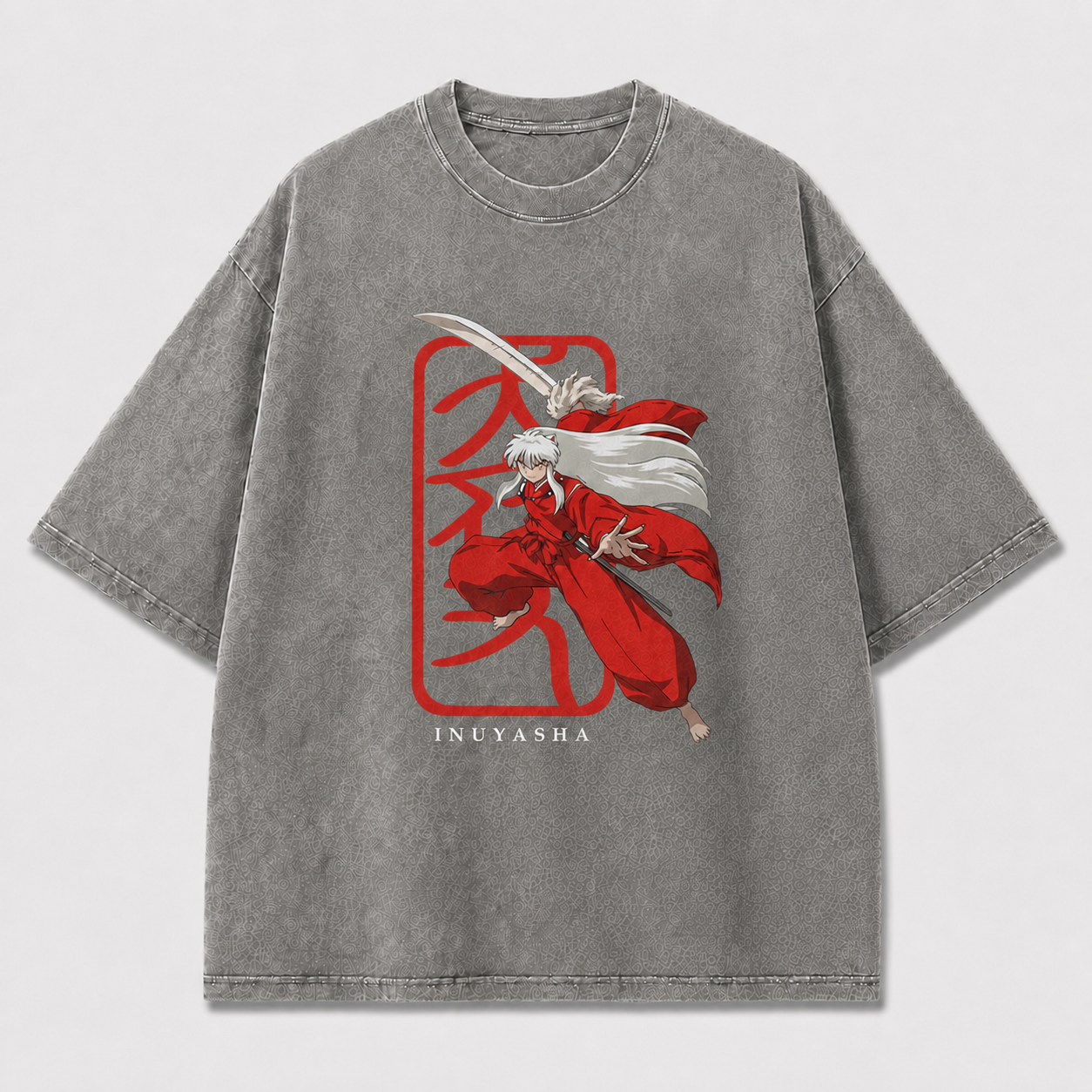 And Long-haired Sword Warrior In Flowing Robes Oversized Graphic Tee