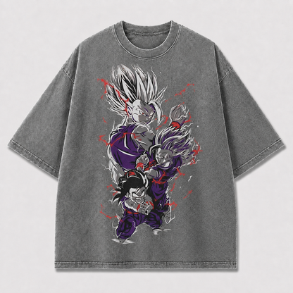 Purple Anime Fighters Graphic Tee