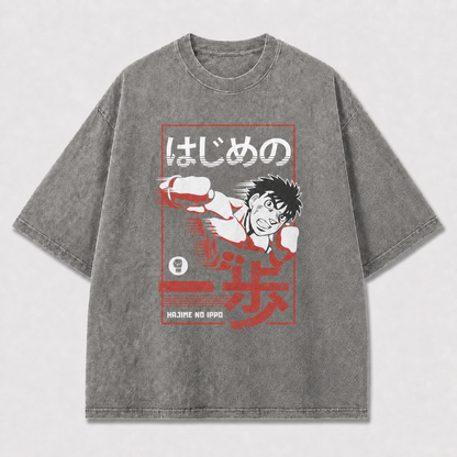 And Action Portrait of a Determined Young Oversized Graphic Tee