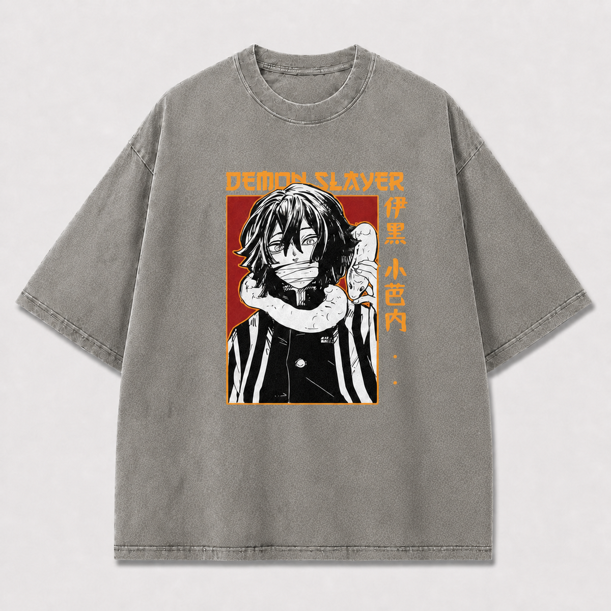 Portrait of a Mysterious Snake-wearing Swordsman Oversized Graphic Tee