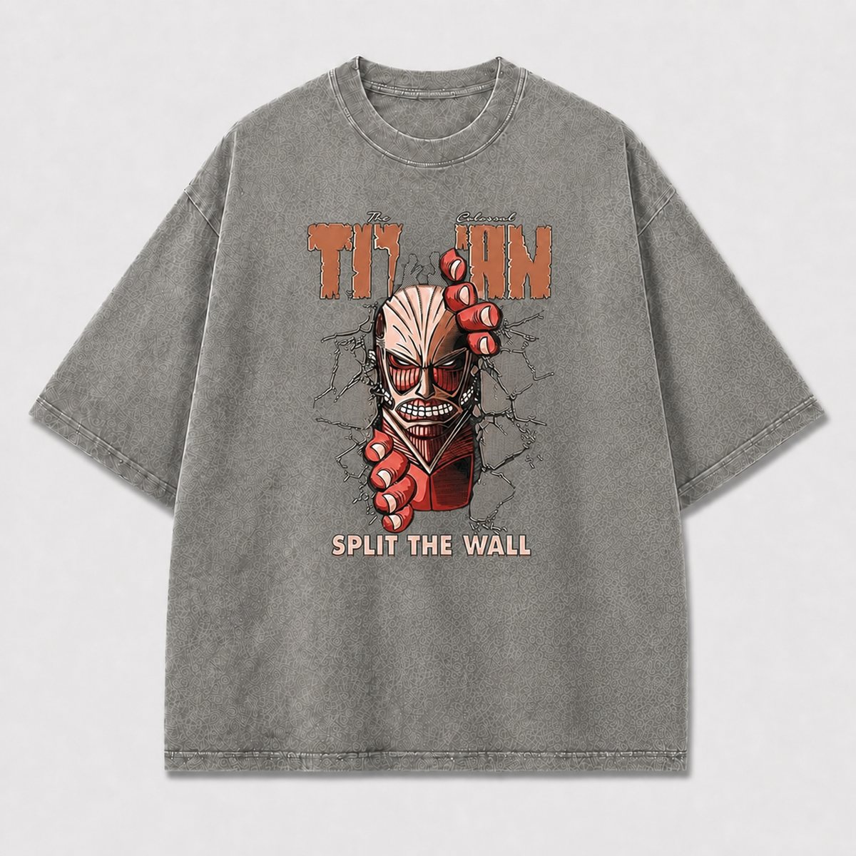 And Colossal Face Breaking through a Wall Oversized Graphic Tee