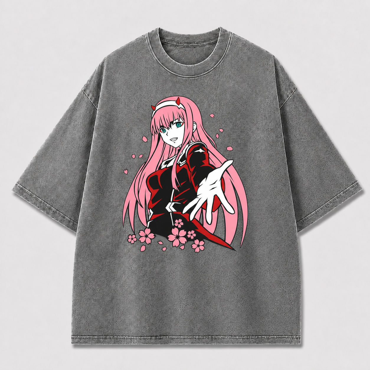 Pink Horned Character Graphic Tee