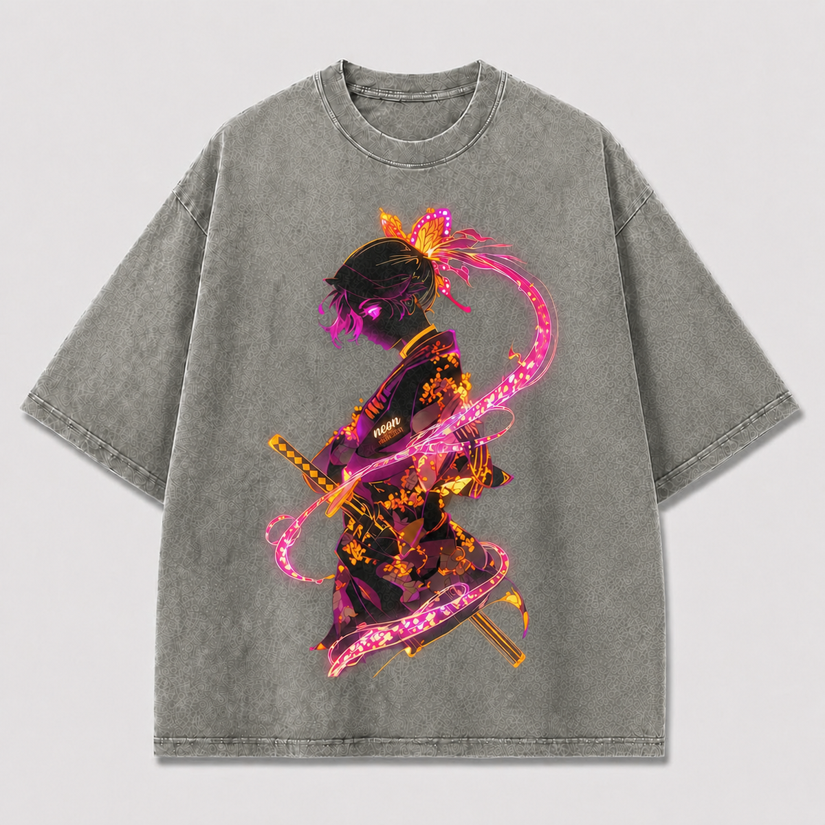 Neon Blade Fighter Graphic Tee