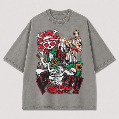 Colorful Pirate Crew Collage Tee