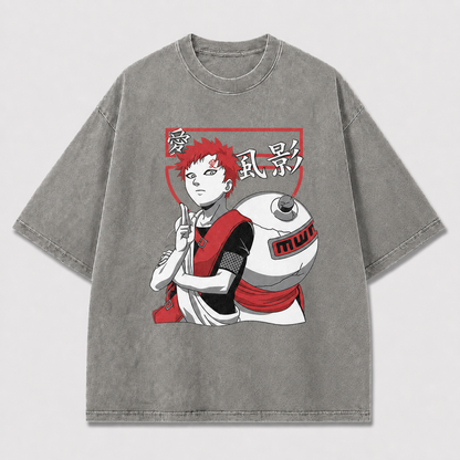 And Sand-bearing Warrior Portrait with a Large Oversized Graphic Tee