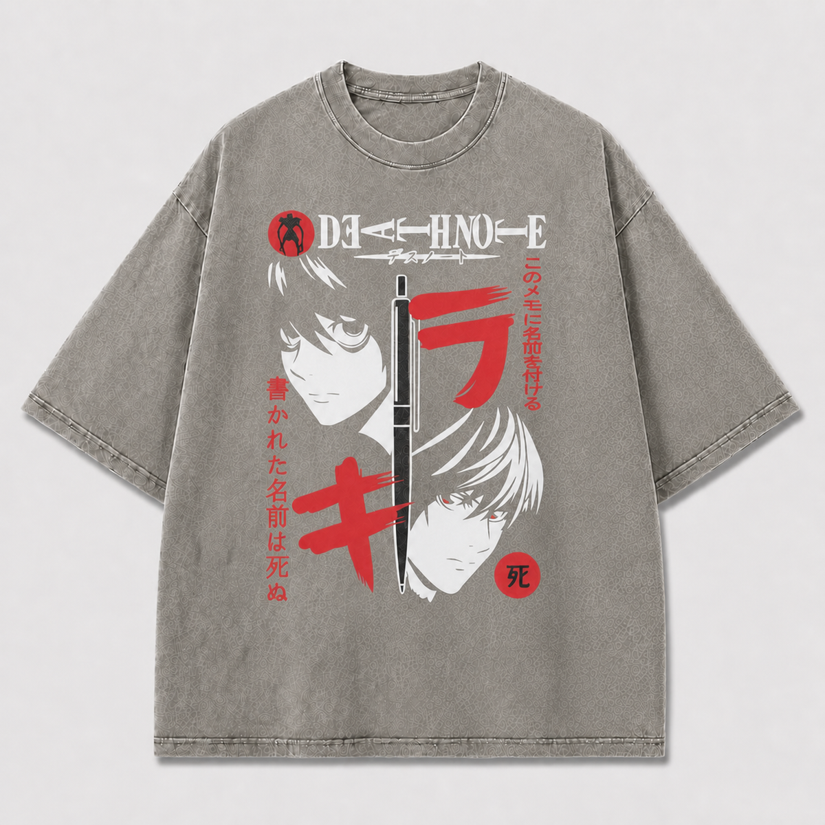 High-contrast and Split Portrait Graphic Oversized Graphic Tee