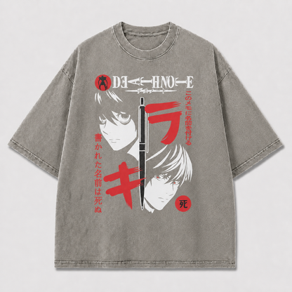 High-contrast and Split Portrait Graphic Oversized Graphic Tee