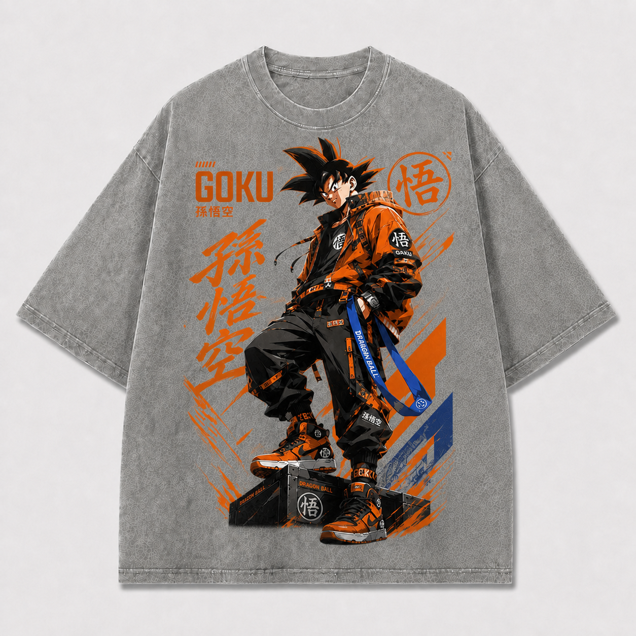 Orange Streetwear Warrior Graphic Tee