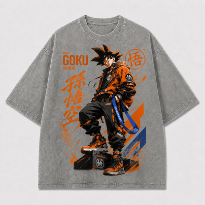 Orange Streetwear Warrior Graphic Tee