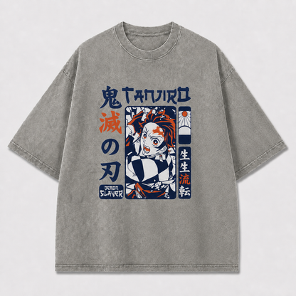 And Portrait of an Energetic Young Sword Oversized Graphic Tee