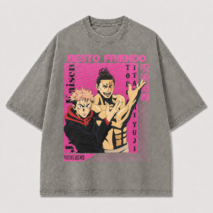 Pink Duo Fighter Portrait Tee