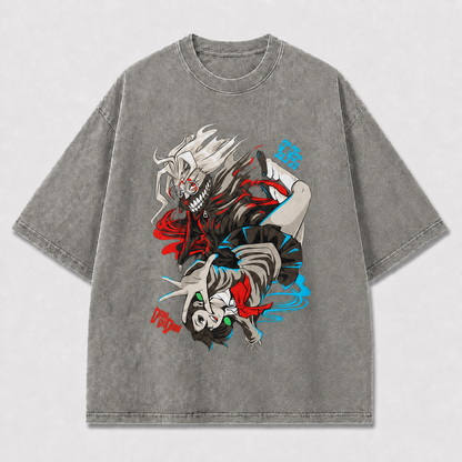 And Action Graphic Featuring a Masked Creature Oversized Graphic Tee