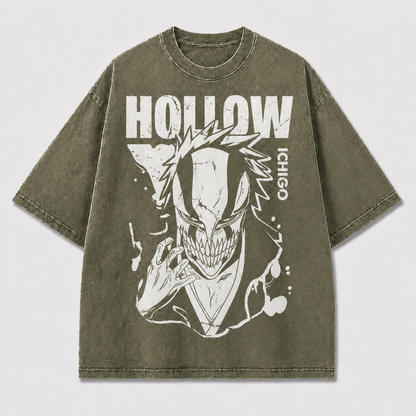Hollow Mask Monochrome Graphic Tee