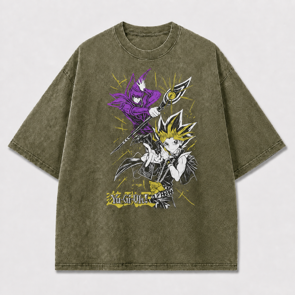 And Action Graphic Featuring a Young Card Oversized Graphic Tee