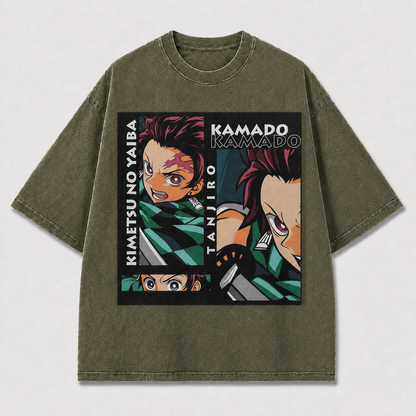 Bold and Action Collage Featuring a Determined Oversized Graphic Tee