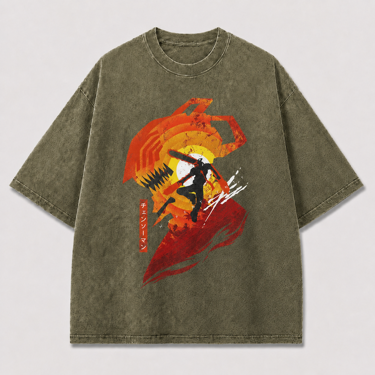Fiery Swordsman Silhouette Tee