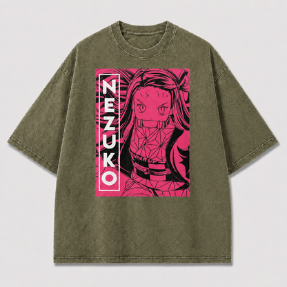 Pink Manga Heroine Portrait Tee