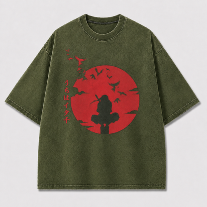 Crimson Moon Ninja Graphic Tee