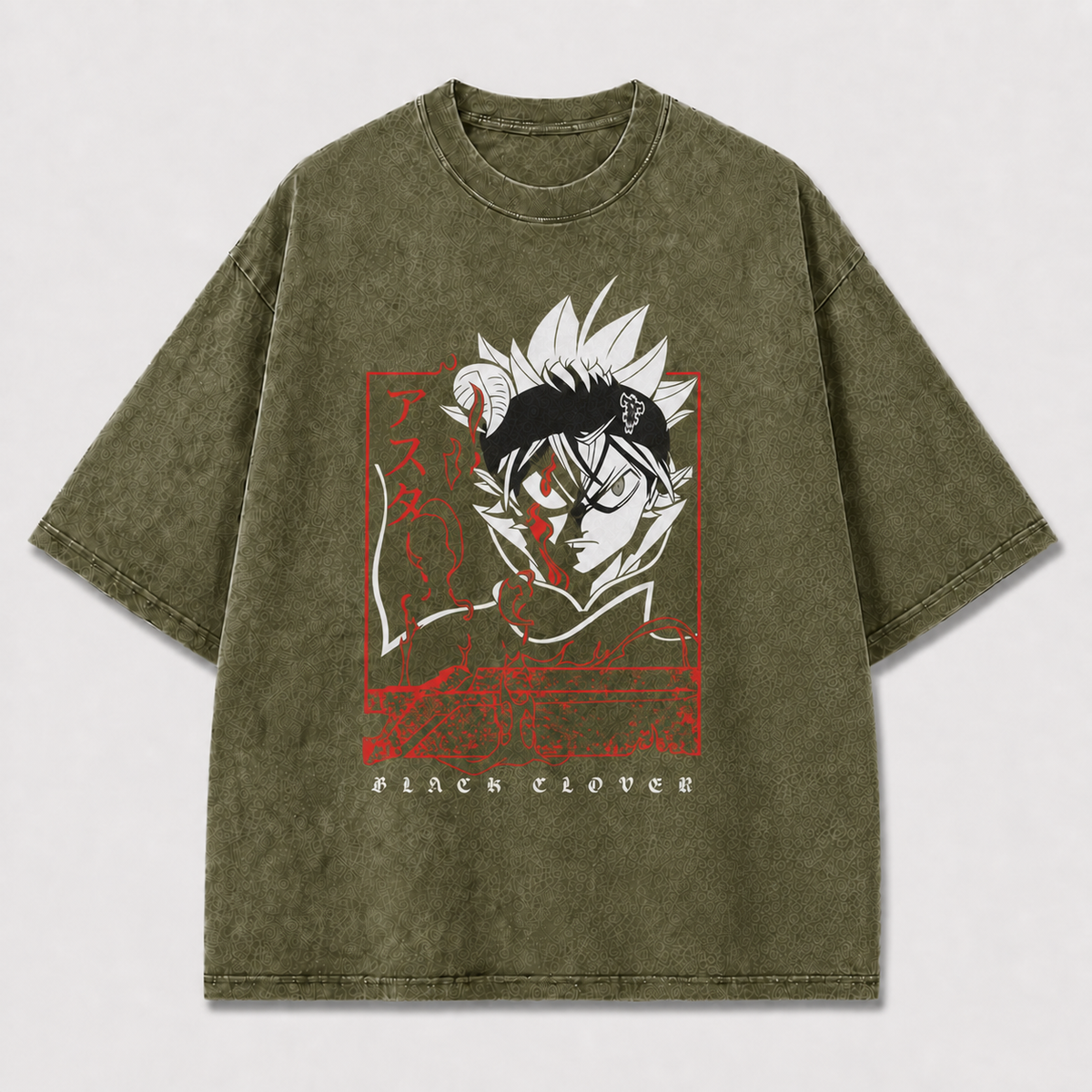 And Horned Headband Warrior Portrait Surrounded Oversized Graphic Tee