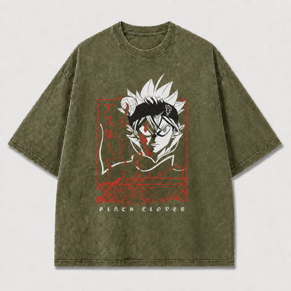 And Horned Headband Warrior Portrait Surrounded Oversized Graphic Tee