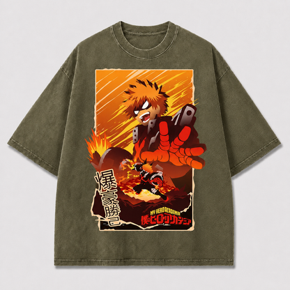 Explosive Orange Hero Graphic Tee