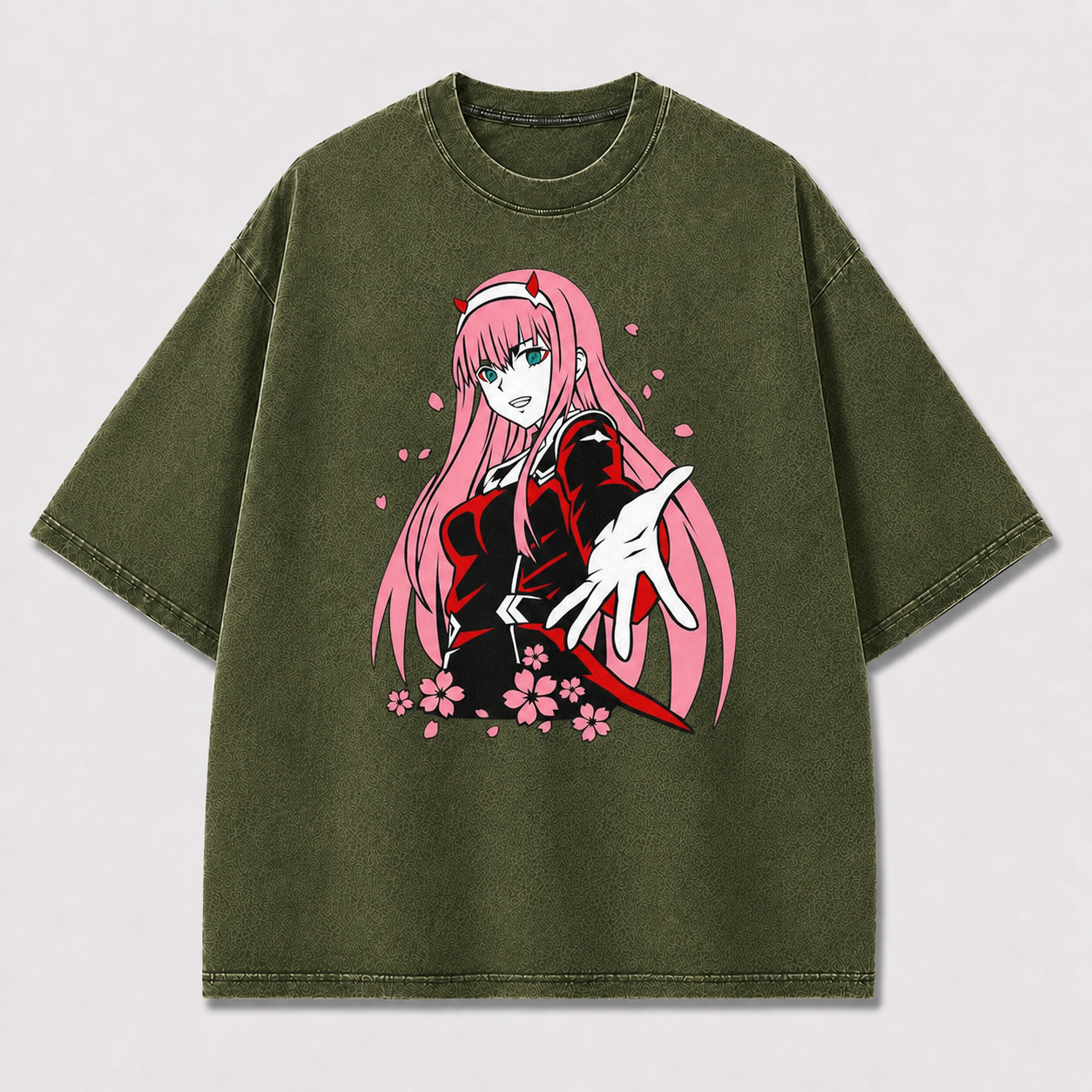 Pink Horned Character Graphic Tee